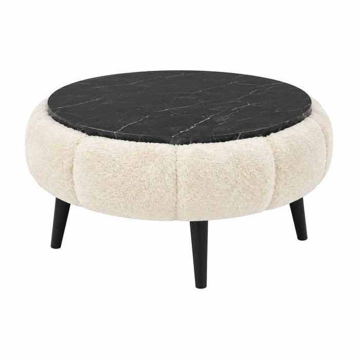 Atelier Del Sofa Papatya 60 - Crema, Mármol Negro